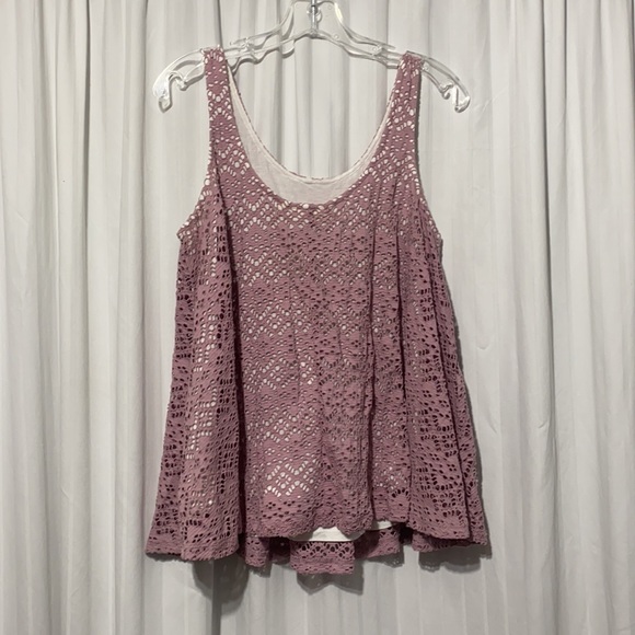 Deletta by Antro Lavender Lace Swing Top - Picture 4 of 4